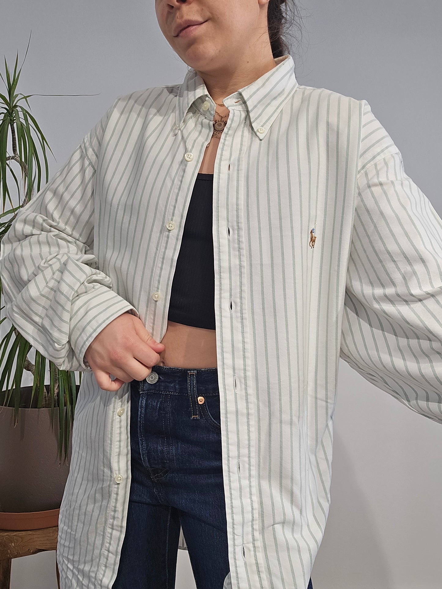 Chemise en coton à rayures - XL