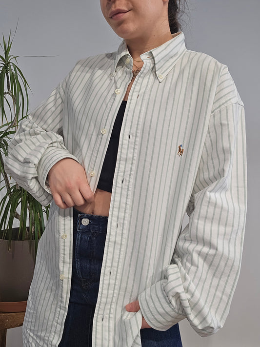 Chemise en coton à rayures - XL