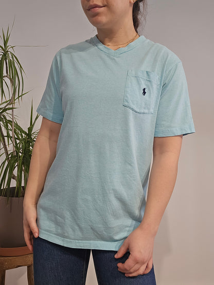Tee-shirt en coton bleu - S