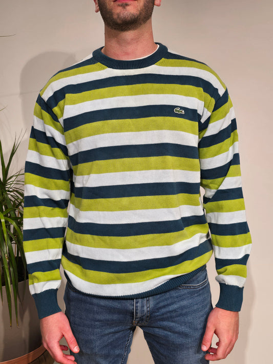 Pull col rond à rayures colorés - XL