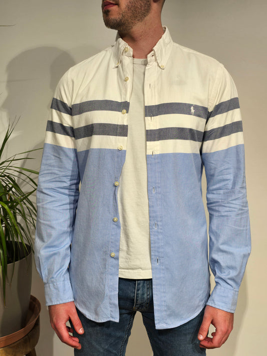 Chemise en coton nuance de bleu - M