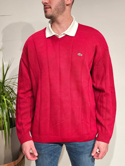 Pull col V rouge des années 90' - L