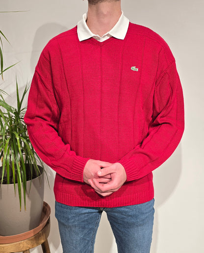 Pull col V rouge des années 90' - L
