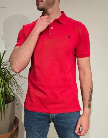 Polo en coton rouge - M