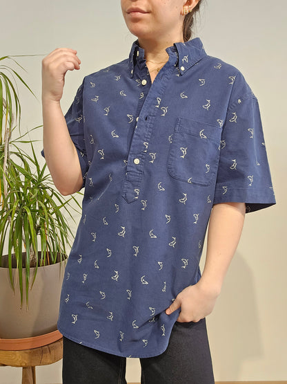 Chemisier en coton à motifs - L
