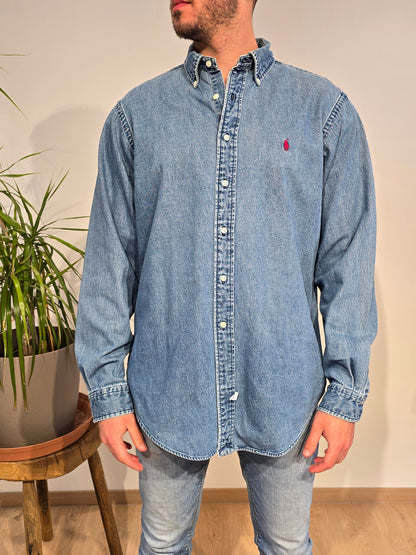 Chemise en coton effet jean - L
