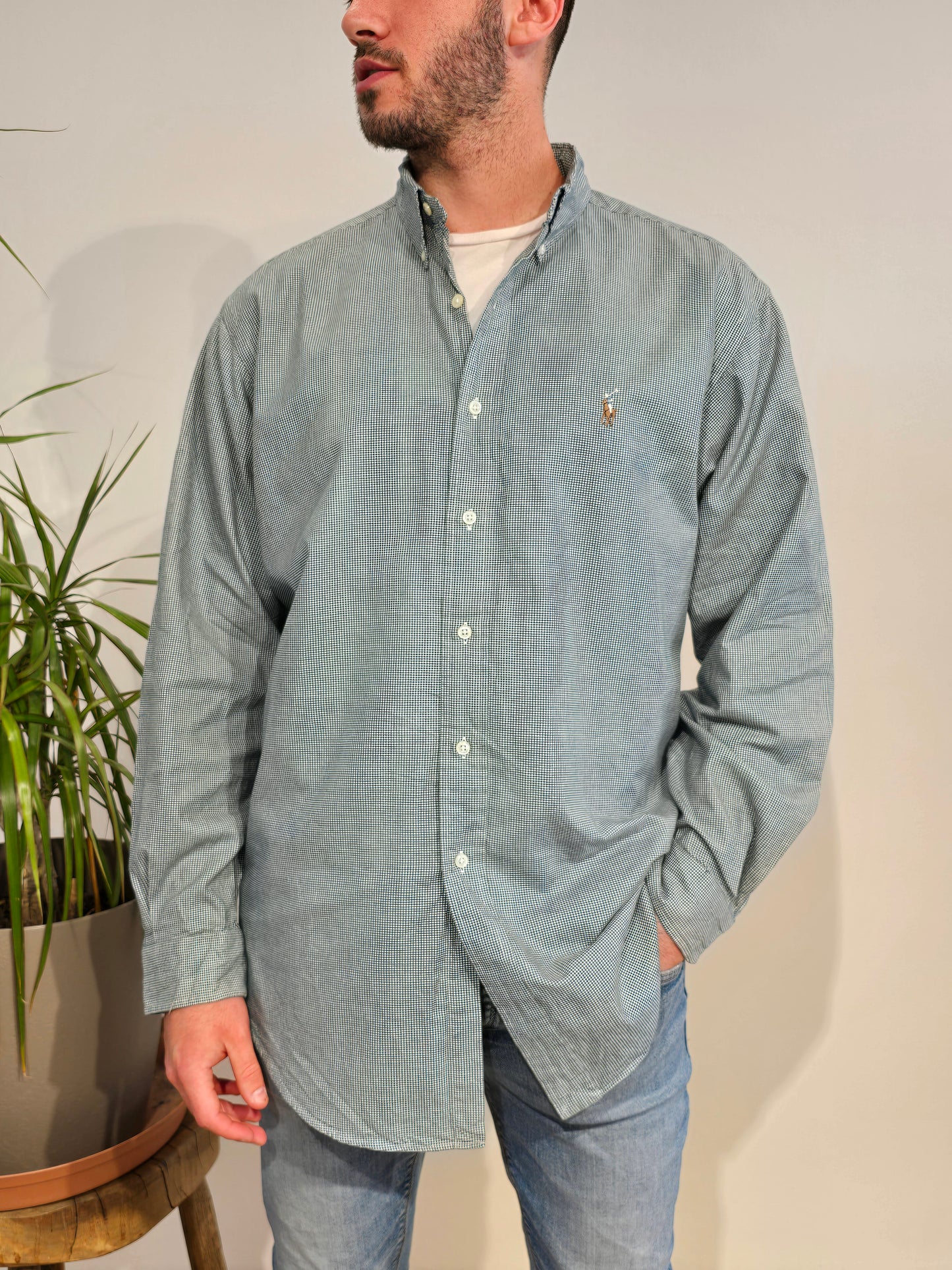Chemise en coton à petits motifs - XL