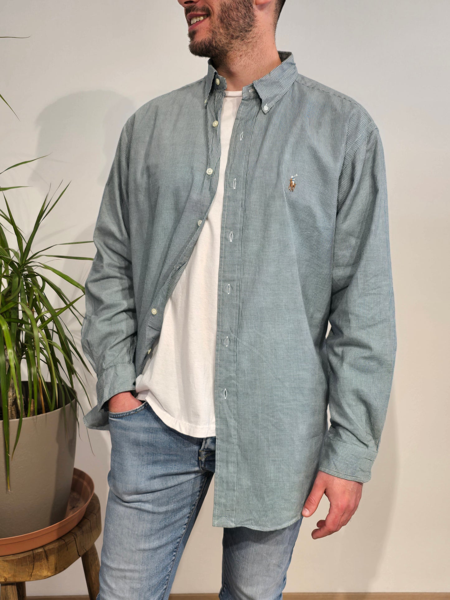 Chemise en coton à petits motifs - XL