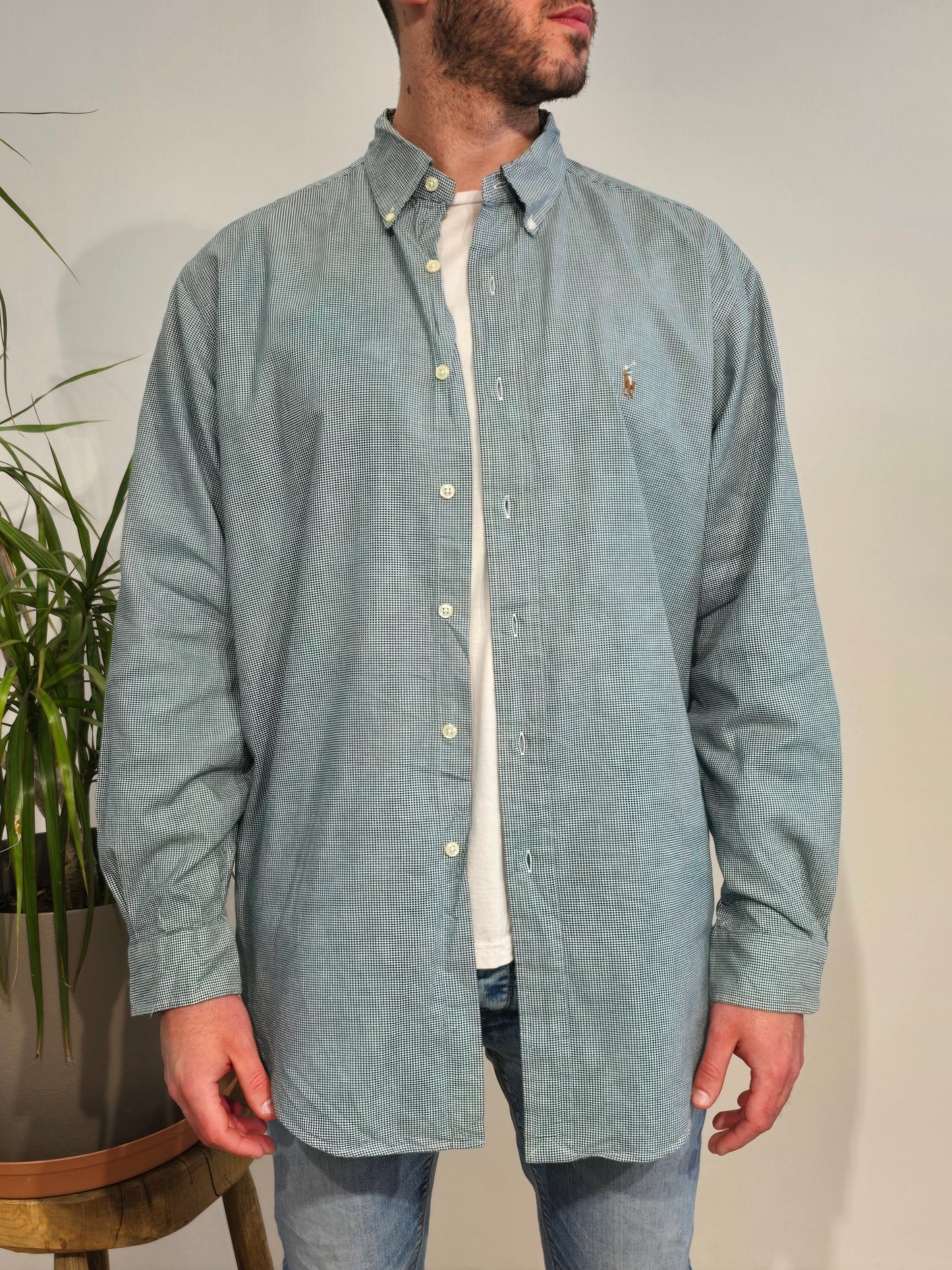 Chemise en coton à petits motifs - XL