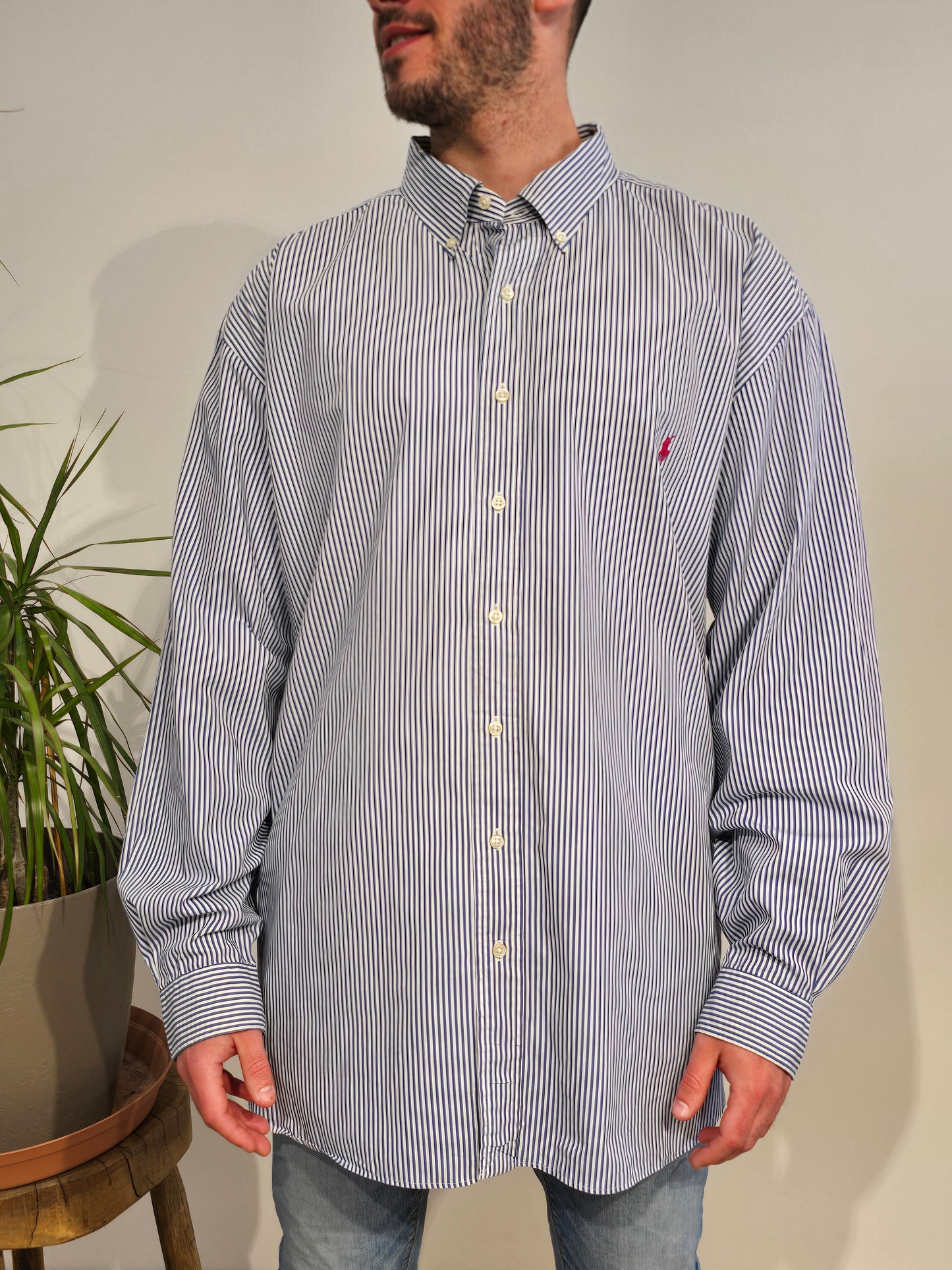 Chemise en coton à rayures - 3XL