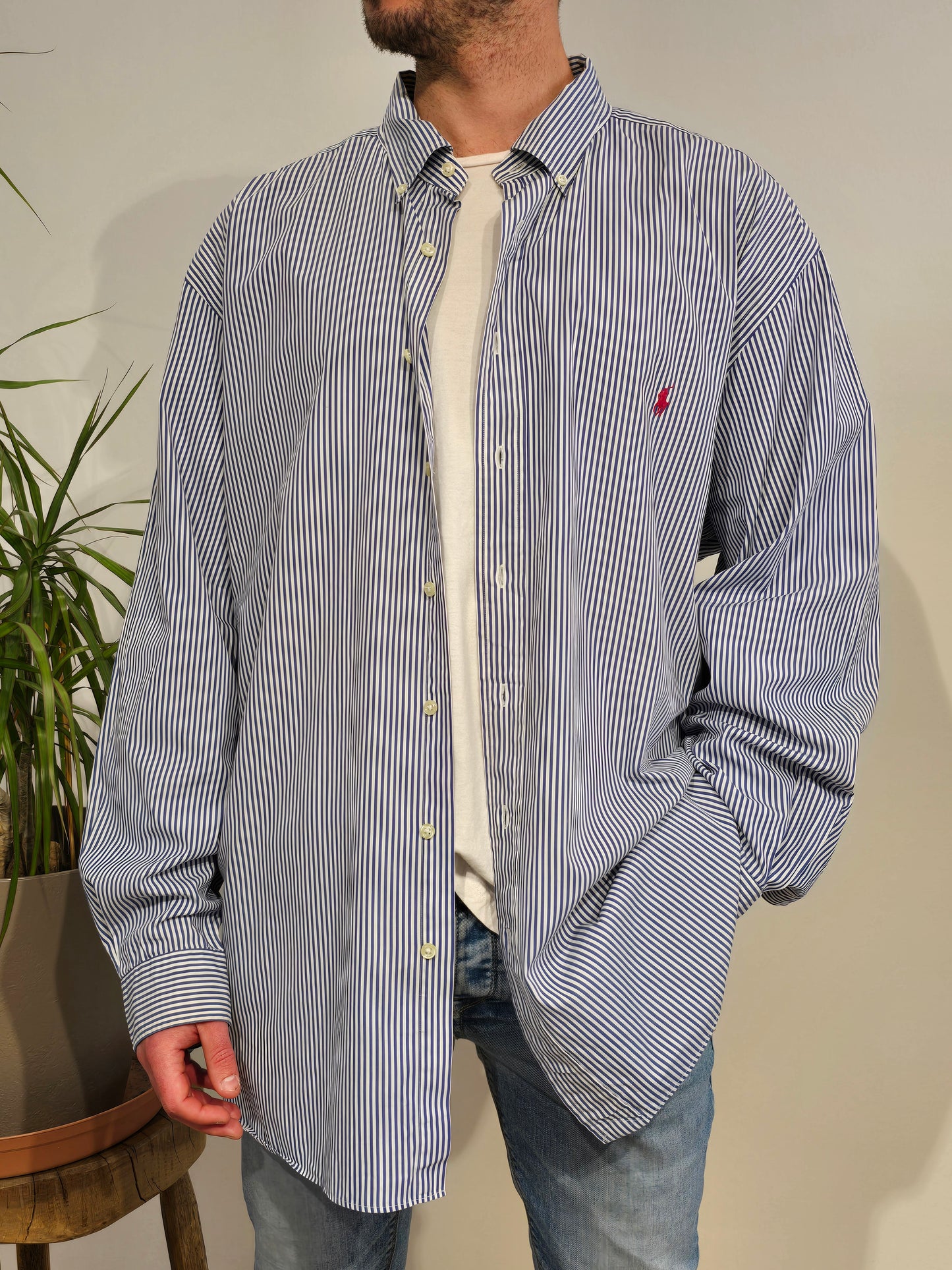Chemise en coton à rayures - 3XL