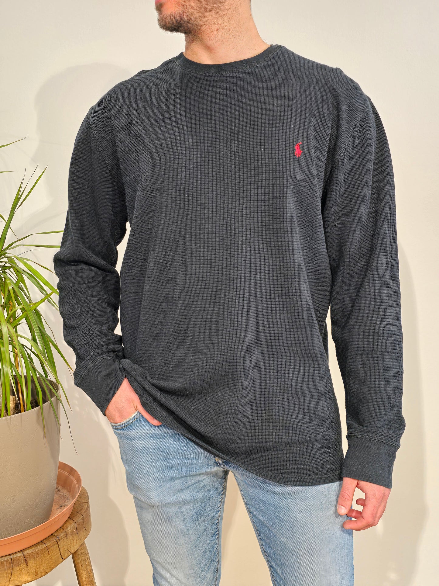 Pull léger en coton noir - XL/2XL