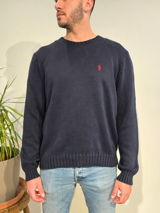 Pull en maille marine - L