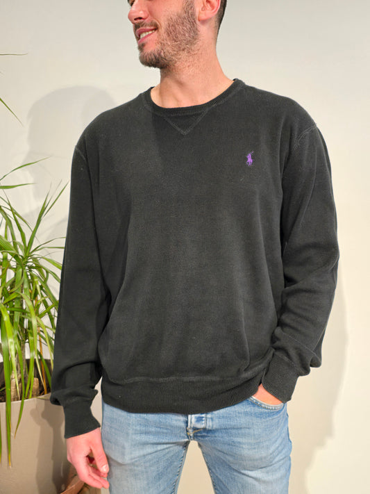 Sweat en coton noir - L
