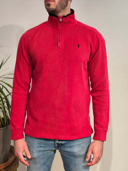 Pull camionneur en coton rouge - M