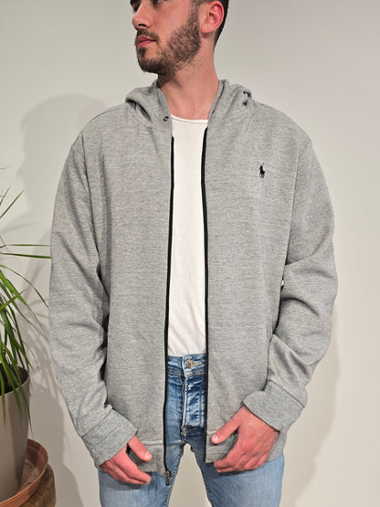 Veste à capuche en coton gris  - XXL