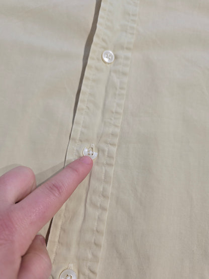 Chemise coupe Ellington en coton unie jaune pâle - M