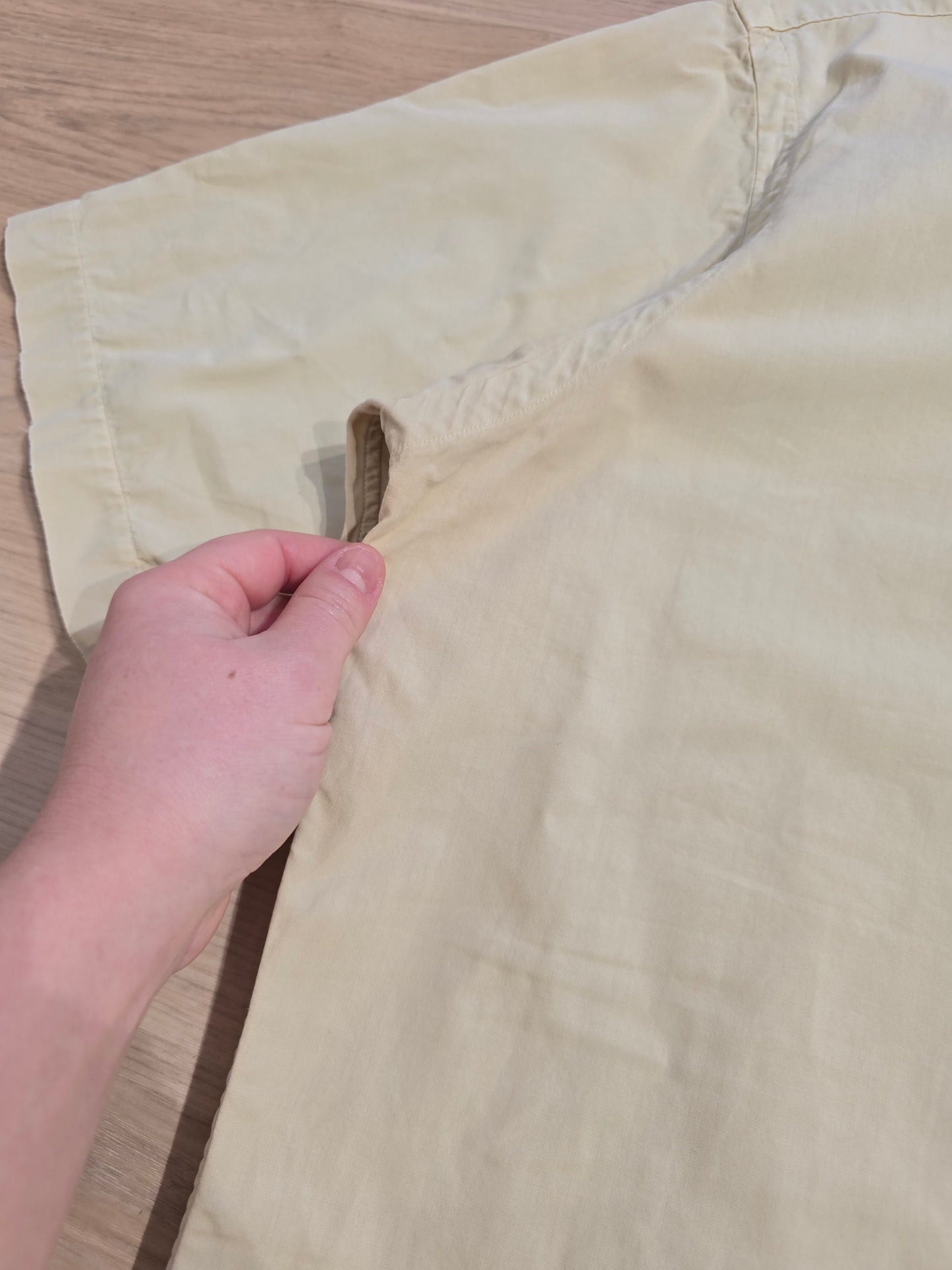 Chemise coupe Ellington en coton unie jaune pâle - M