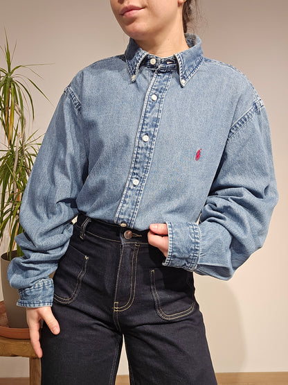 Chemise en coton effet jean - XL