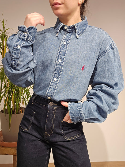 Chemise en coton effet jean - XL
