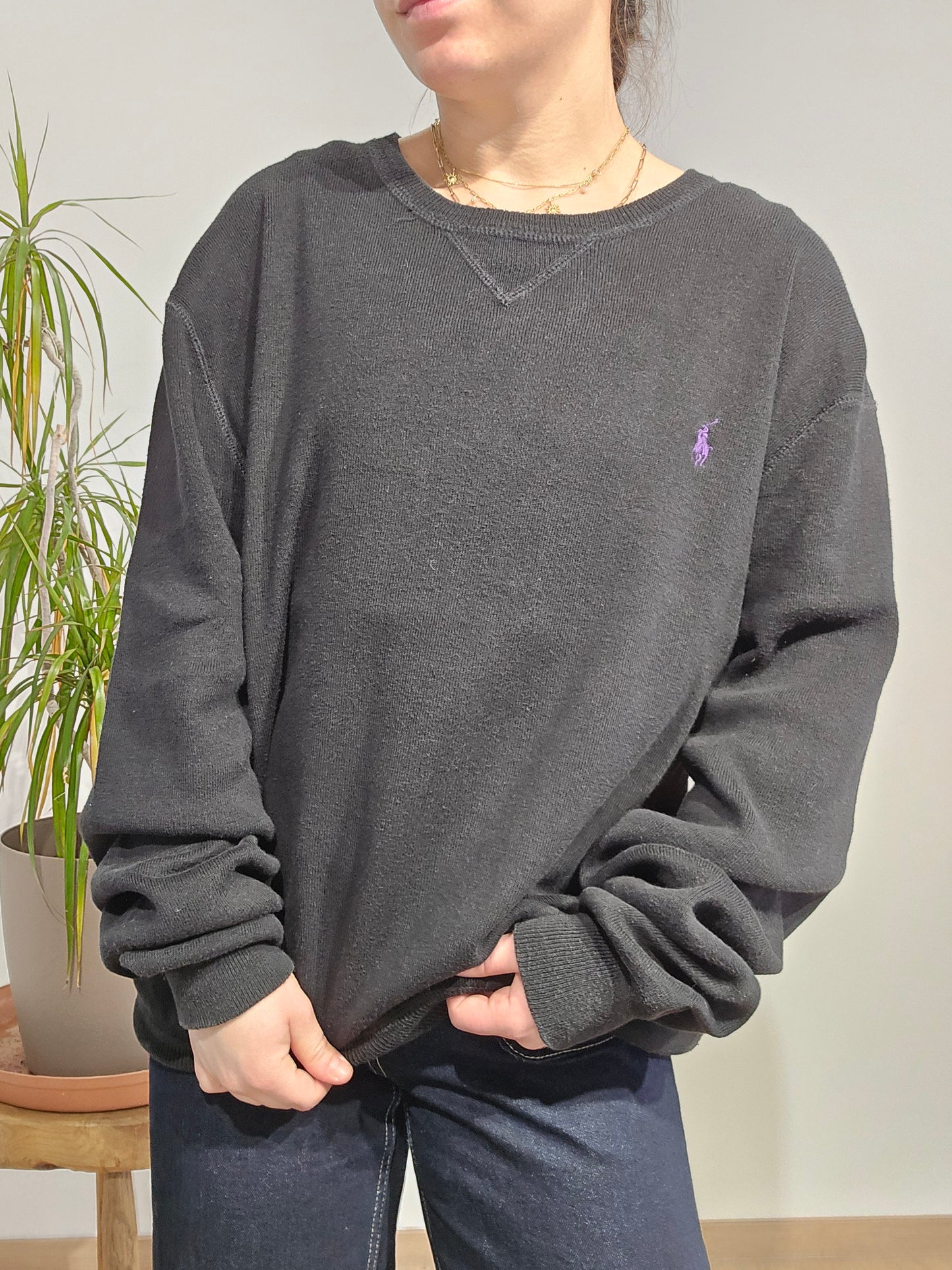 Sweat en coton noir - L/XL