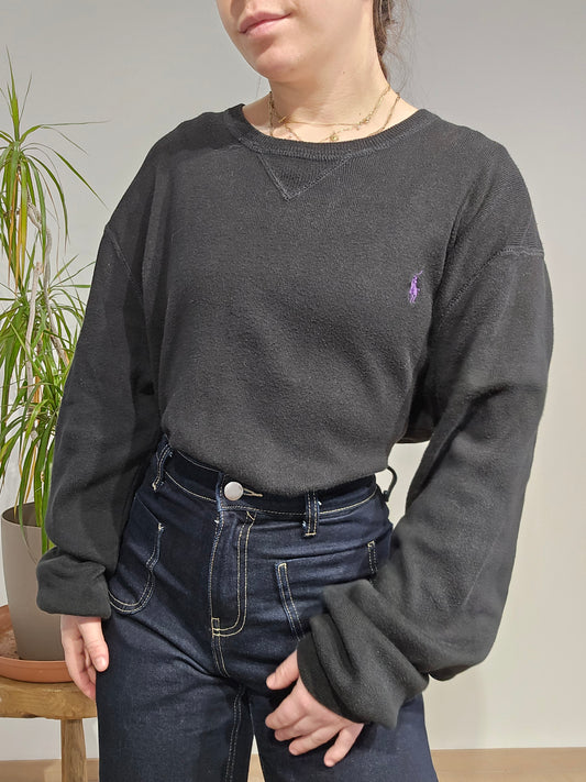 Sweat en coton noir - L/XL