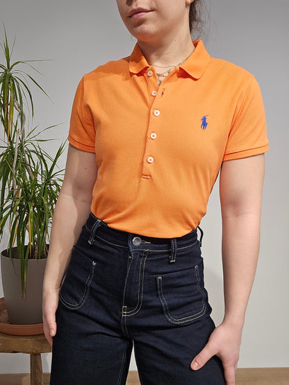 Polo en coton orange - S