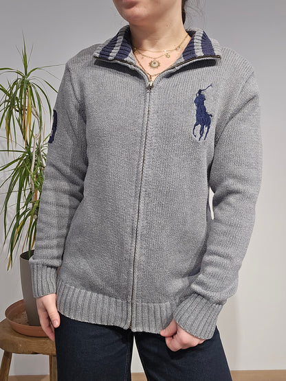Veste en maille en coton gris  - XS/S