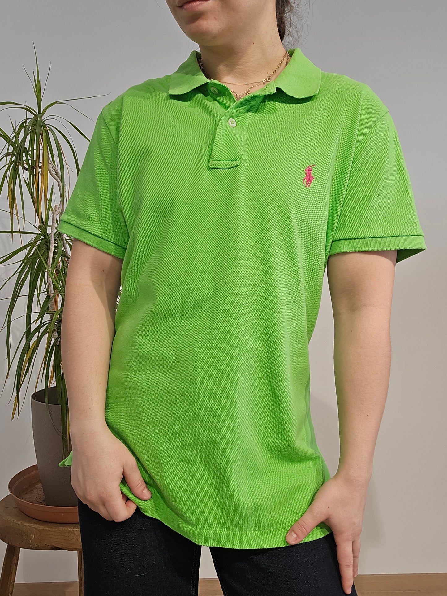 Polo Skinny fit en coton vert - M