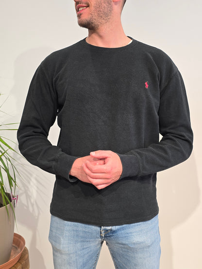 Pull léger en coton noir - L