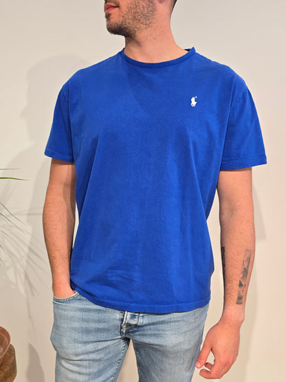 Tee-shirt custom fit en coton bleu - XL