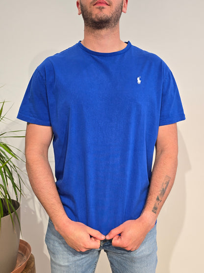 Tee-shirt custom fit en coton bleu - XL