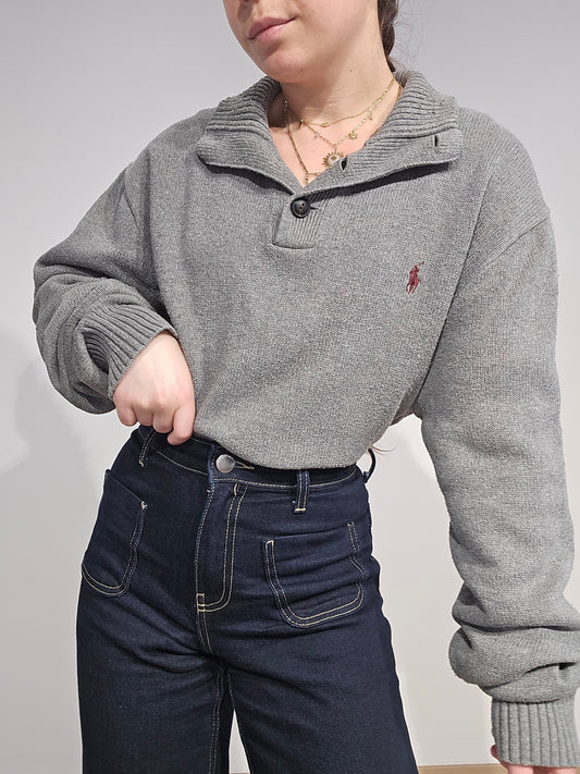 Pull en coton gris - XL