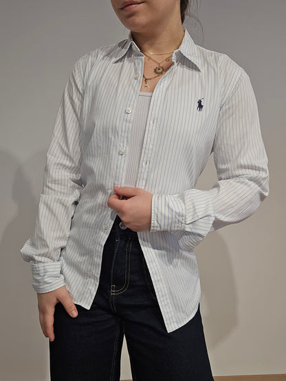 Chemise en coton blanc à rayures - XS/S