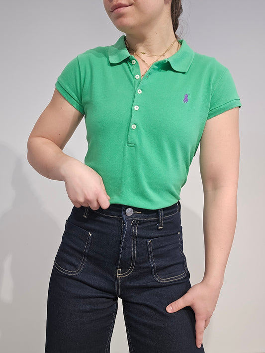 Polo en coton vert - XS