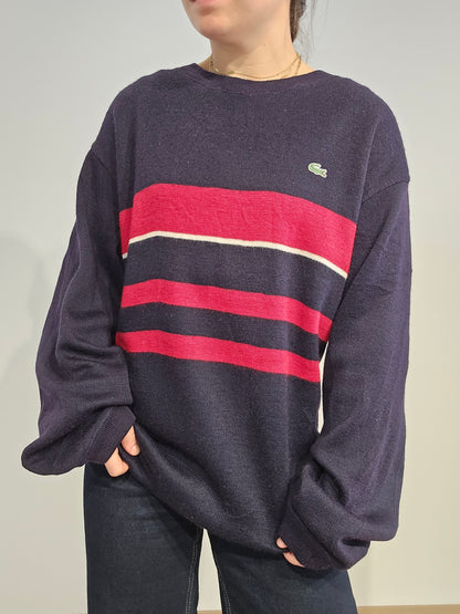 Pull bleu marine et rouge - XL
