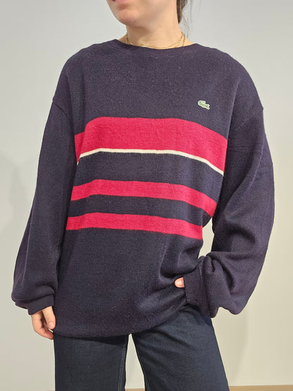 Pull bleu marine et rouge - XL