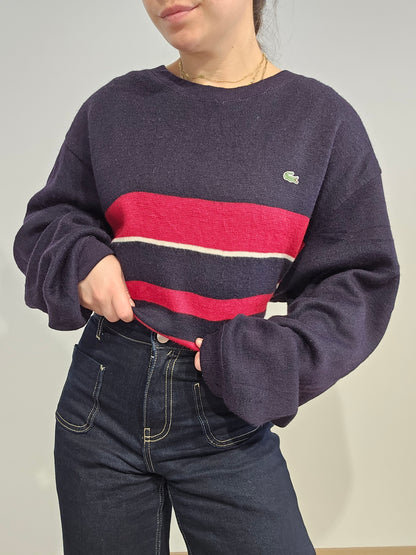 Pull bleu marine et rouge - XL