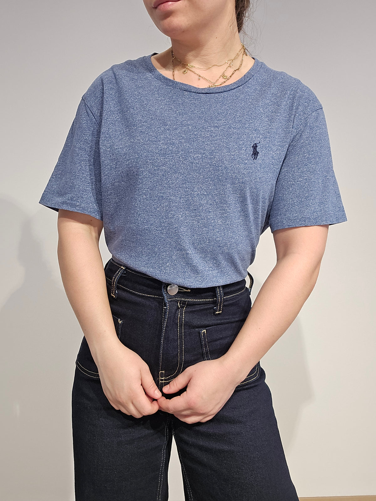 Tee-shirt silm fit en coton - L