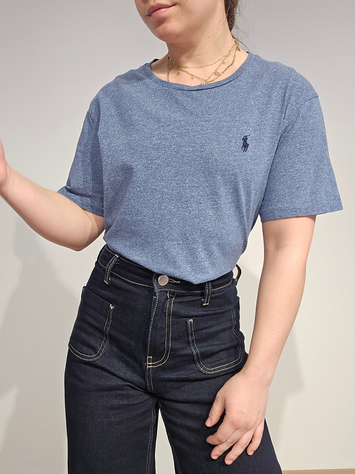 Tee-shirt silm fit en coton - L