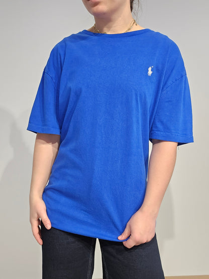 Tee-shirt custom fit en coton bleu - XL