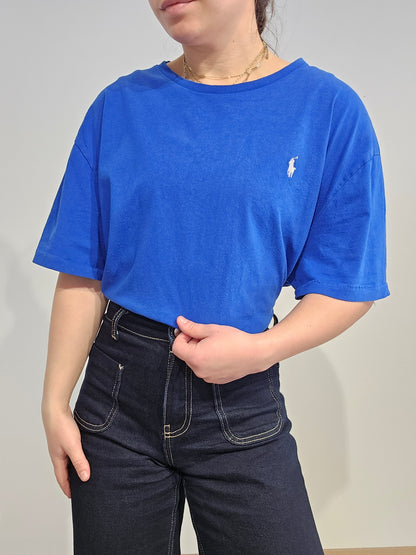 Tee-shirt custom fit en coton bleu - XL