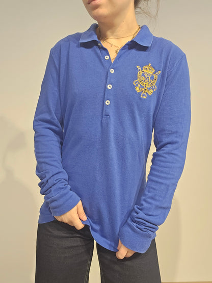 Polo en coton bleu électrique - M/L