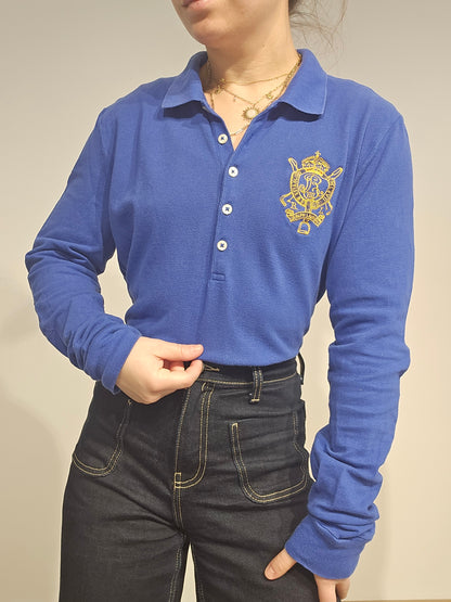 Polo en coton bleu électrique - M/L