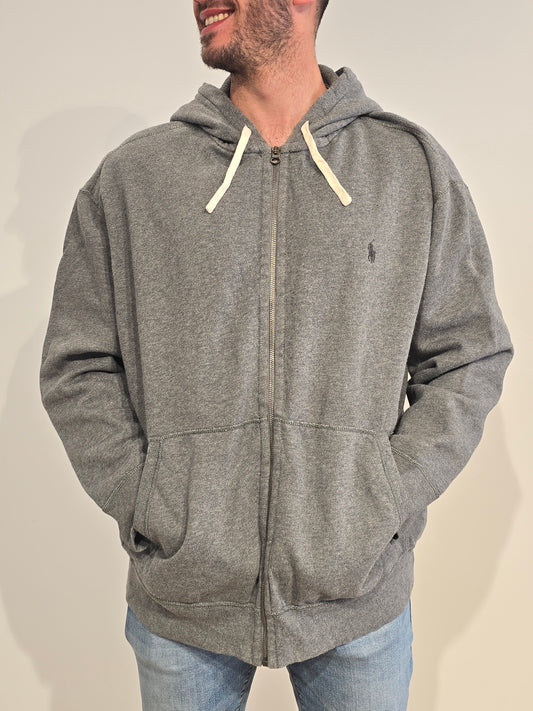 Veste à capuche en coton gris - XXL
