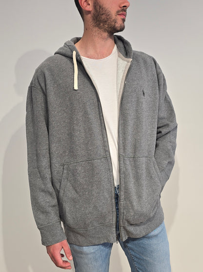 Veste à capuche en coton gris - XXL