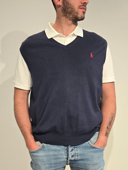 Pull sans manches marine - XL