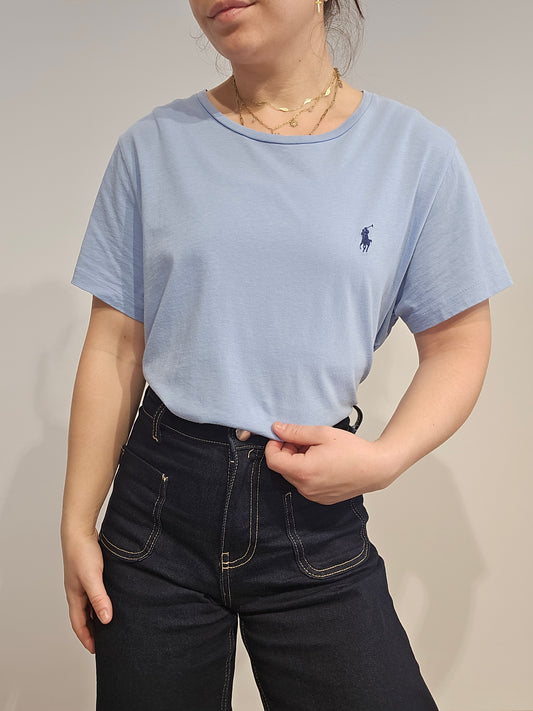 Tee-shirt en coton bleu - L/XL