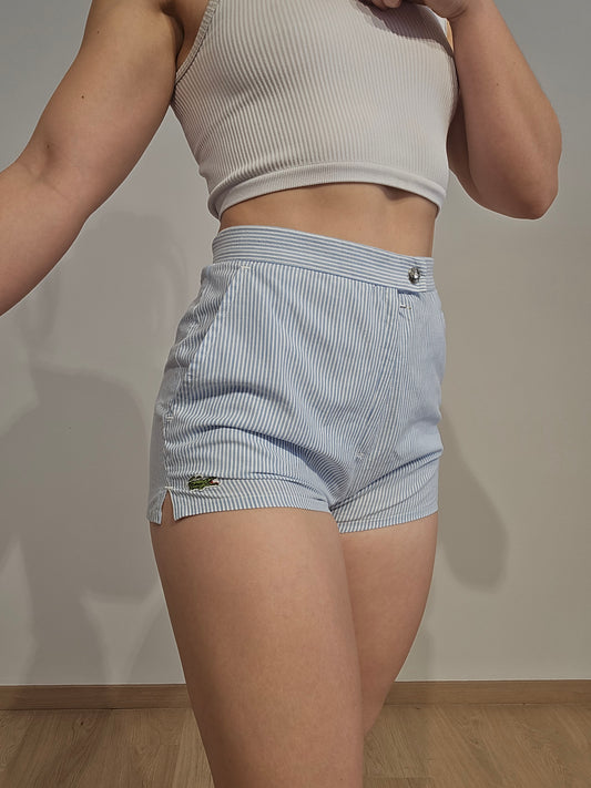 Short léger à rayures bleues des années 80' - XS