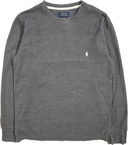 Pull léger en coton gris foncé - L